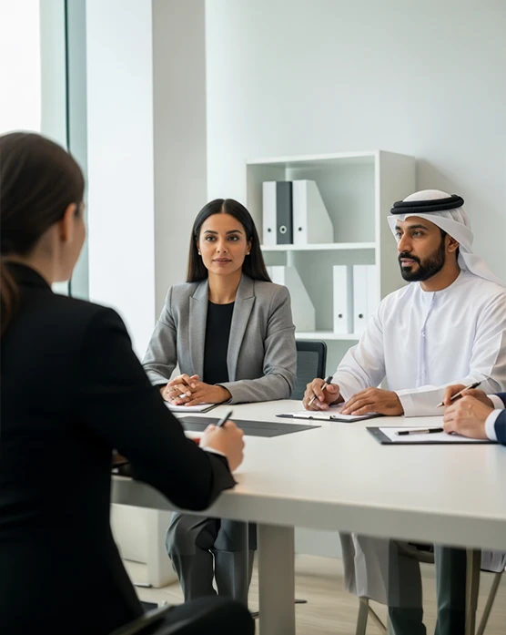 Modern office session showing why businesses in the UAE use focus groups for local insights