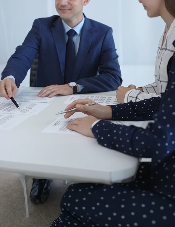 diverse professional panel in a Dubai office