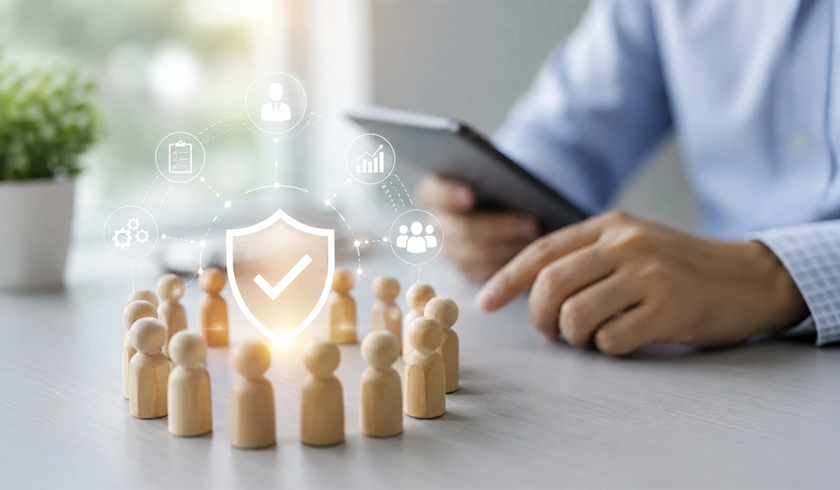 Panel market research illustration showing consumer data security and trusted research practices