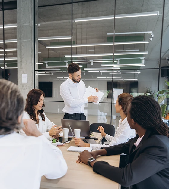 Presenter Conducting Central Location Testing with Focus Group