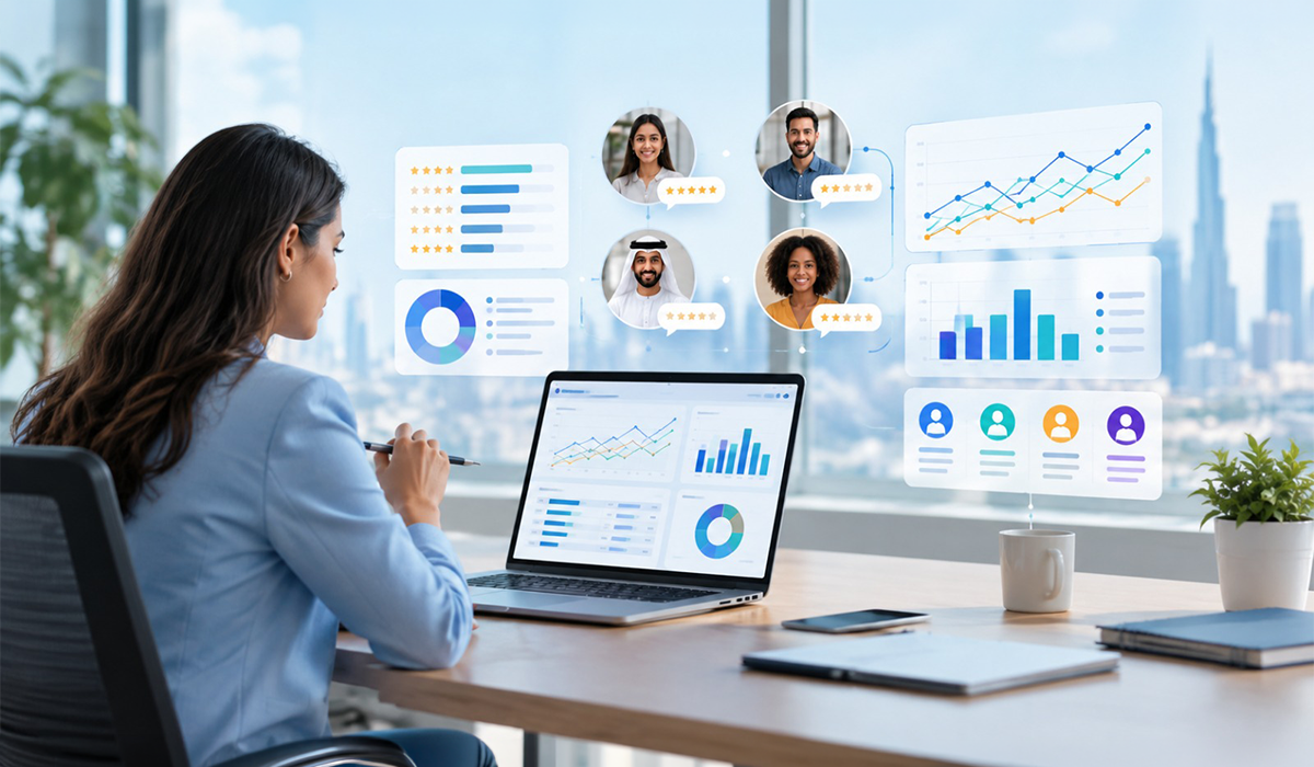 Customer satisfaction survey company analysing customer experience data and statistical patterns