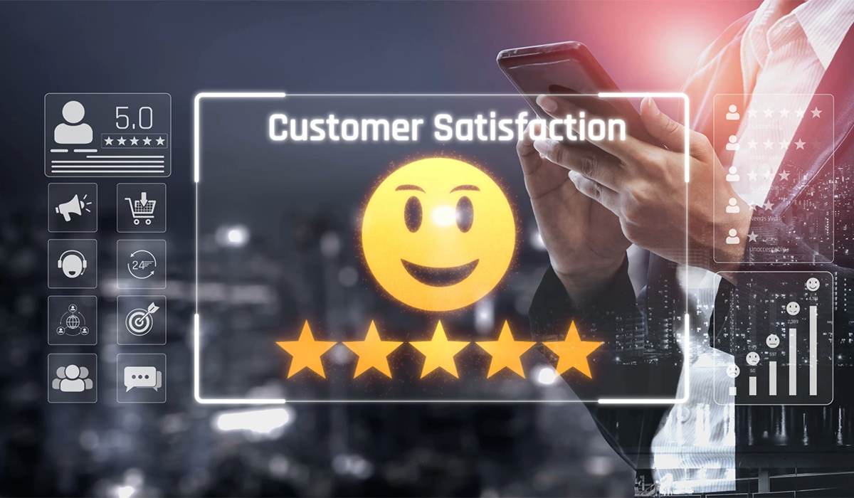 Customer satisfaction survey company analysing customer experience data
